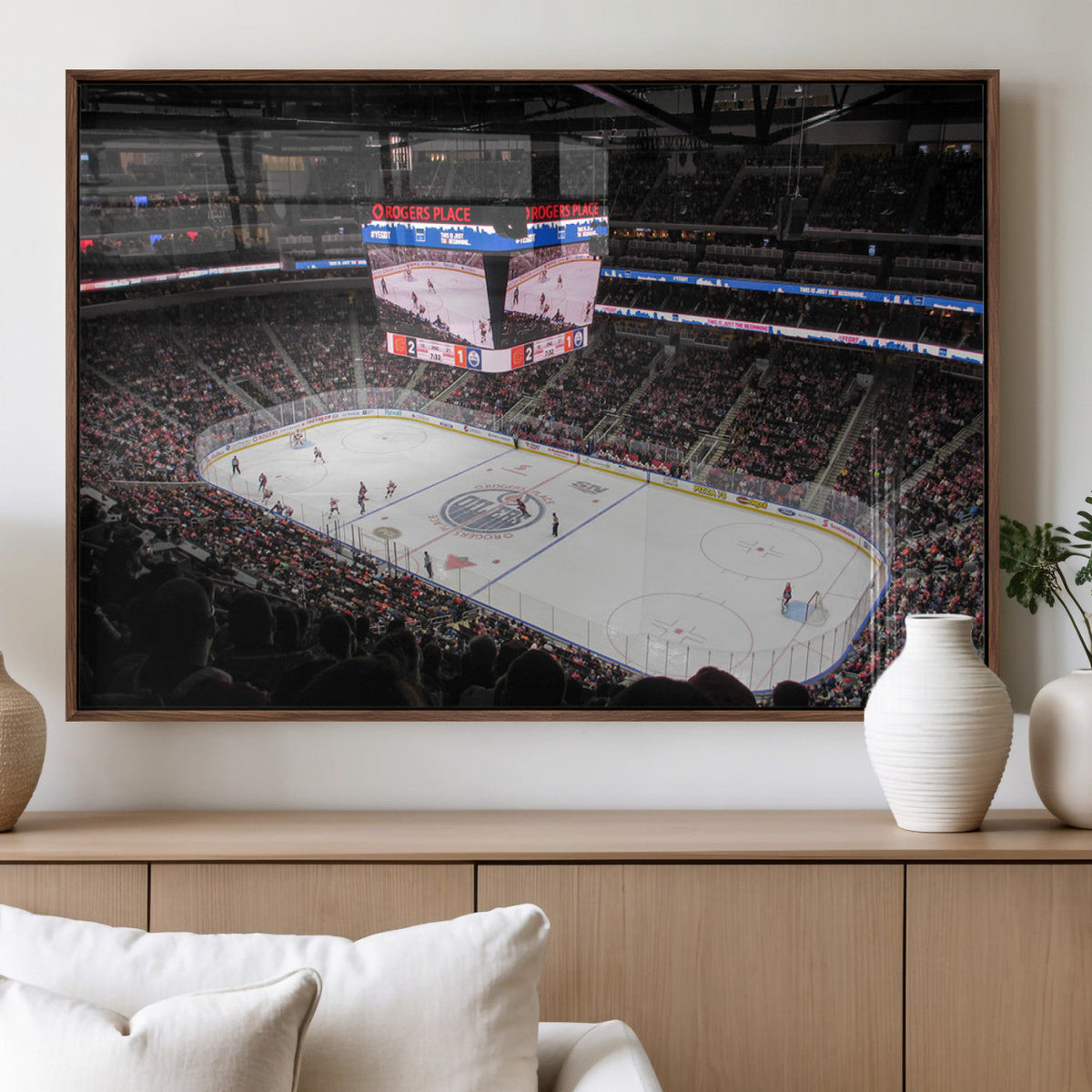 Rogers Place Edmonton Oilers Ice Hockey Stadium Wall Art,