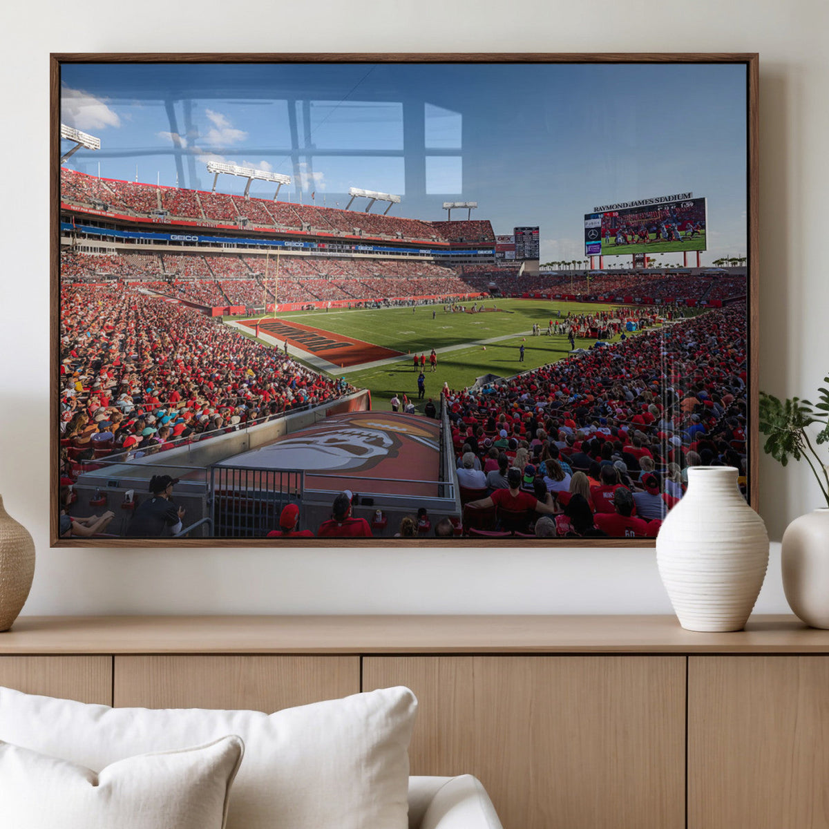 Florida Tampa Raymond James Stadium Wall Art Canvas Print -