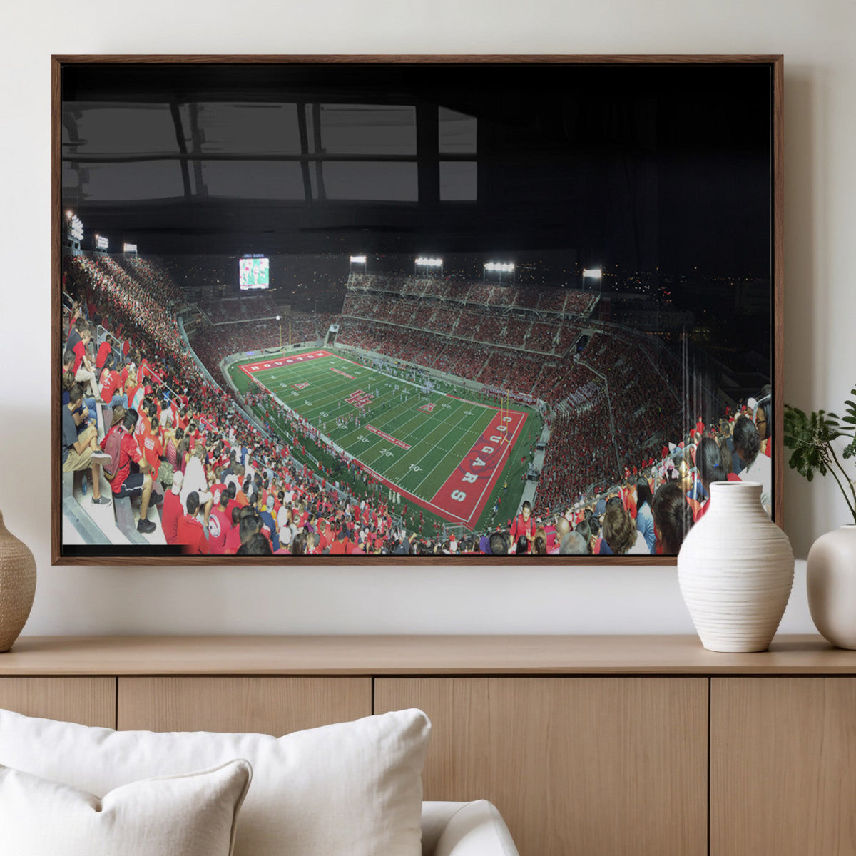 Houston Cougars Football Team Print - Houston TDECU Stadium