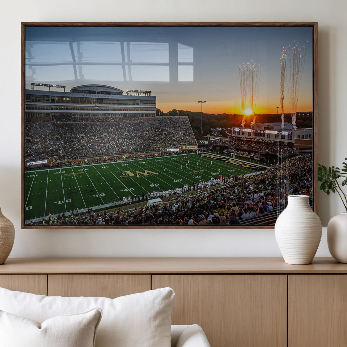 Demon Deacons Football Team Print Canvas- Winston-Salem