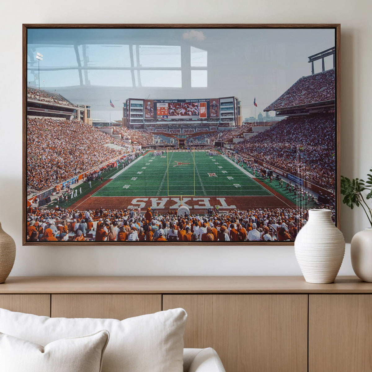 Framed Texas Memorial Stadium Canvas, University of Texas