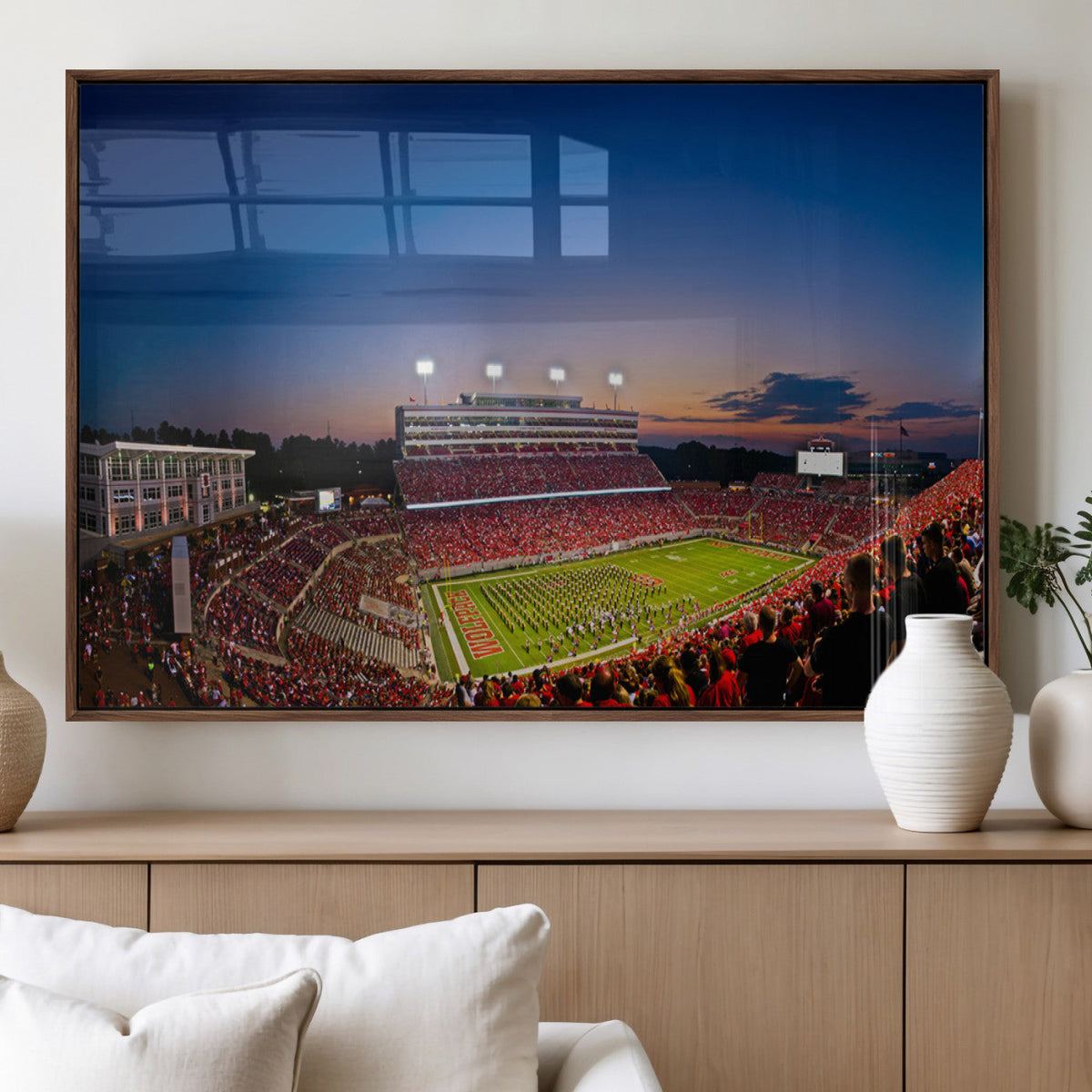 Wolfpack Football Team Wall Art Print - Raleigh