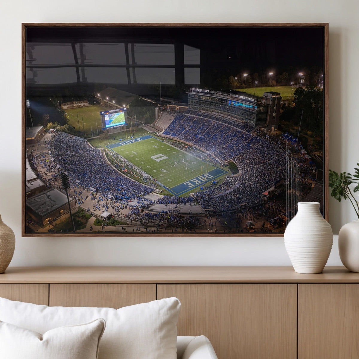Duke University Blue Devils Football Print Canvas - Durham