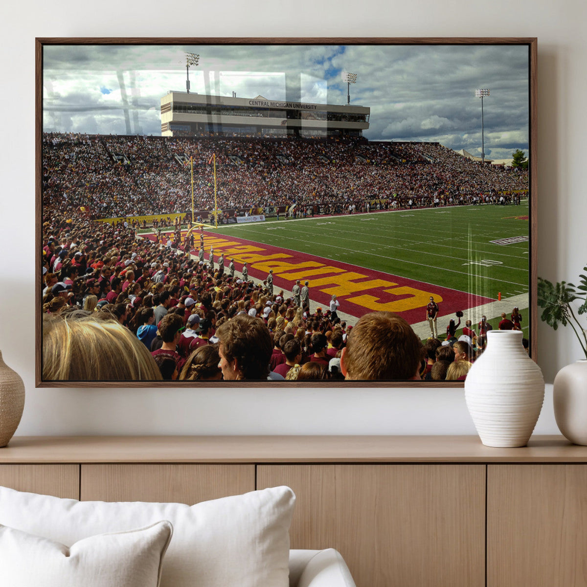 Central Michigan University Chippewas Football Team Print -