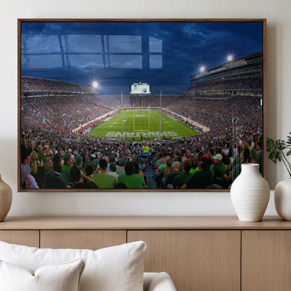 Michigan State Spartans Football Team Print - East Lansing