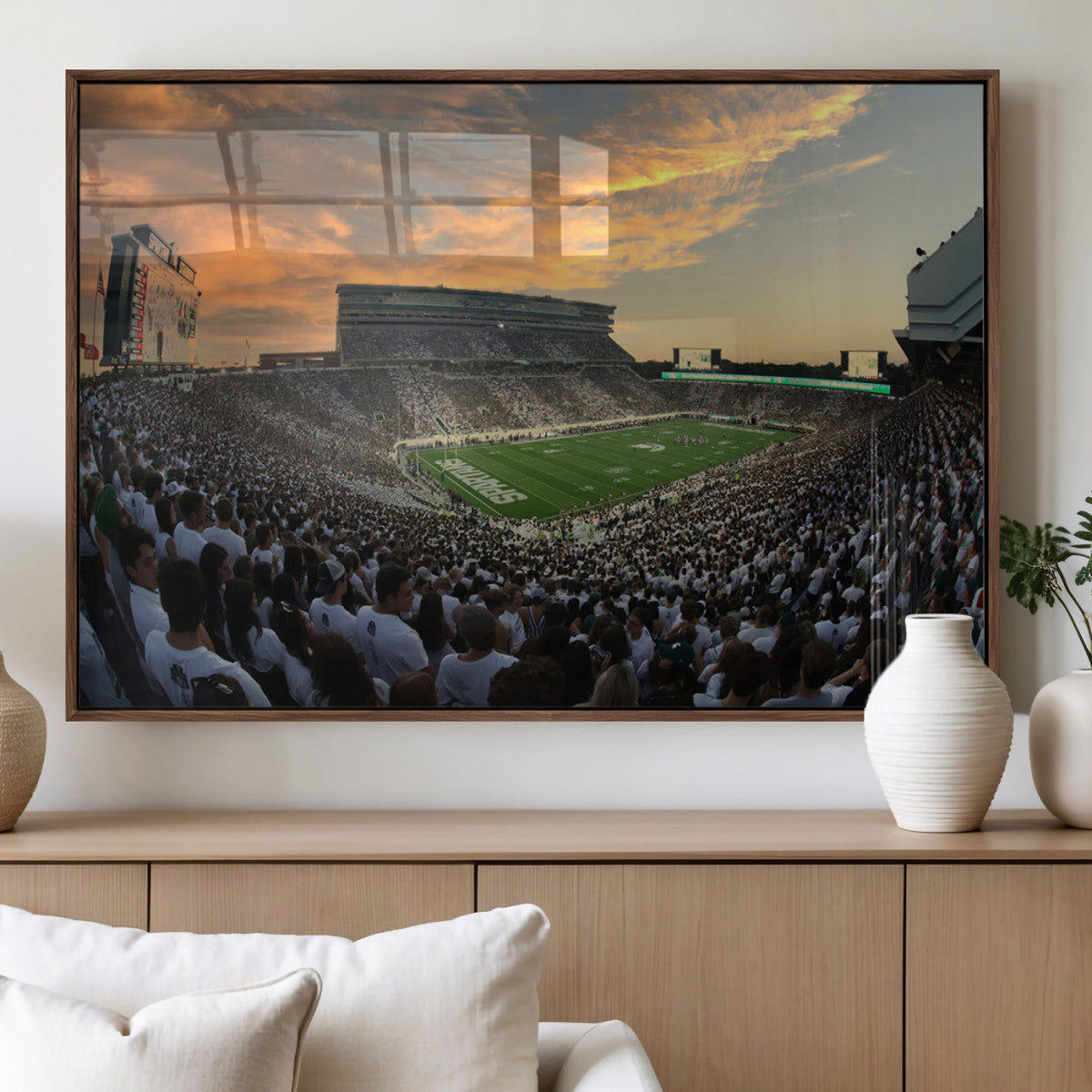 Michigan State Spartans Football Team Print - East Lansing