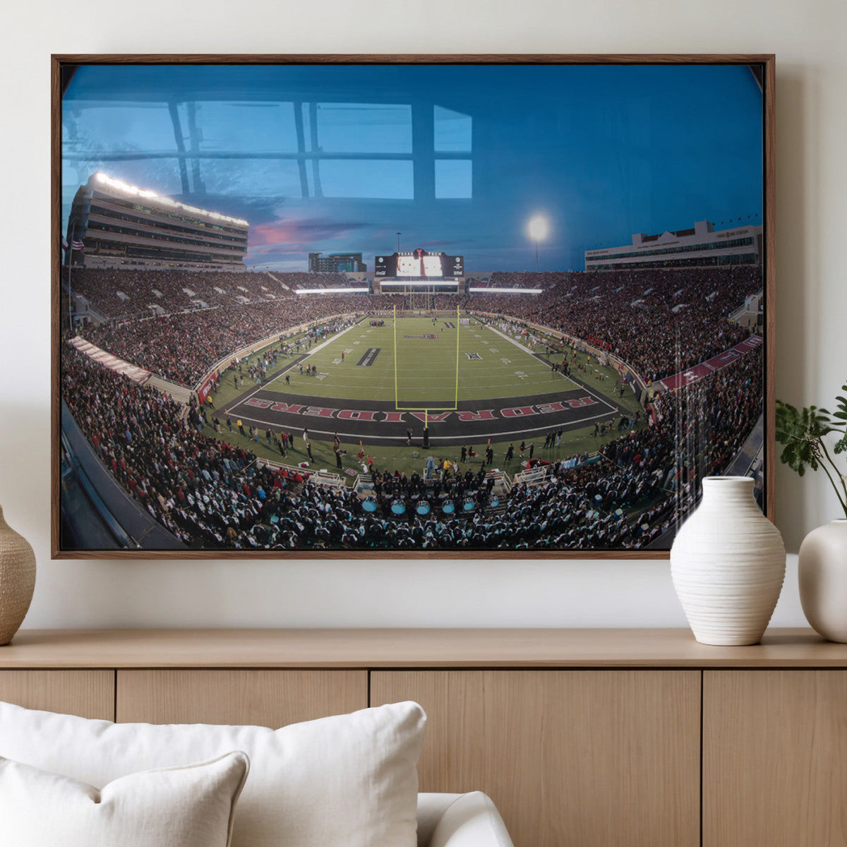 Texas Tech Red Raiders Canvas, Framed Football Team Print -