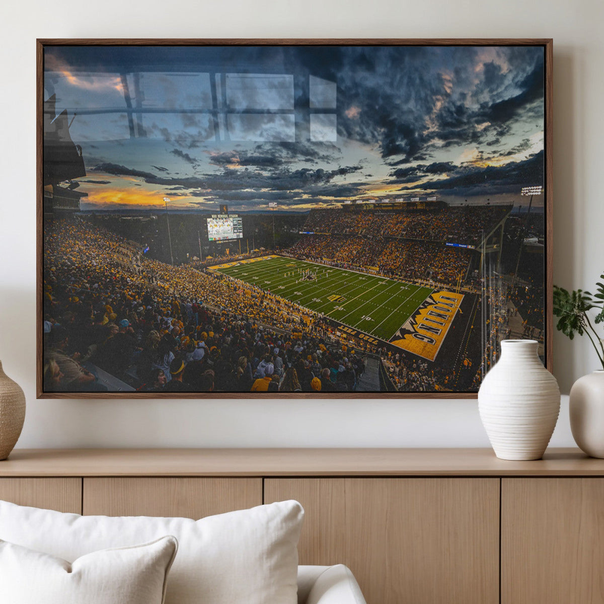 University of Wyoming Cowboys Football Team Print - Laramie