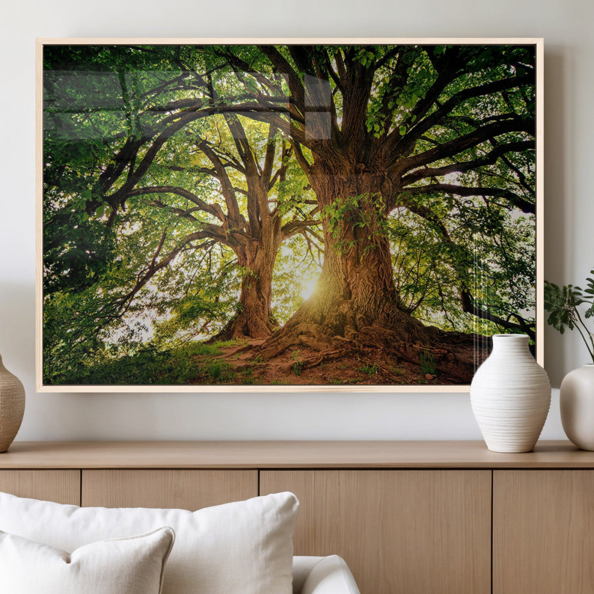 Majestic Ancient Tree Wall Art, NatureCanvas Print, Woodland