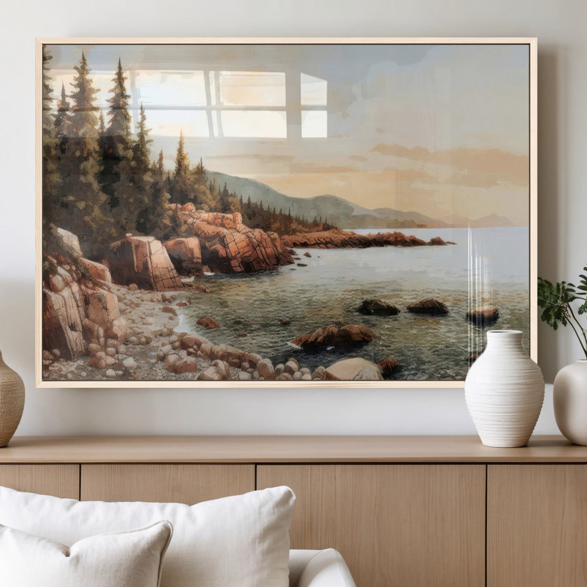 Serene Coastal View of Acadia National Park Wall Art -