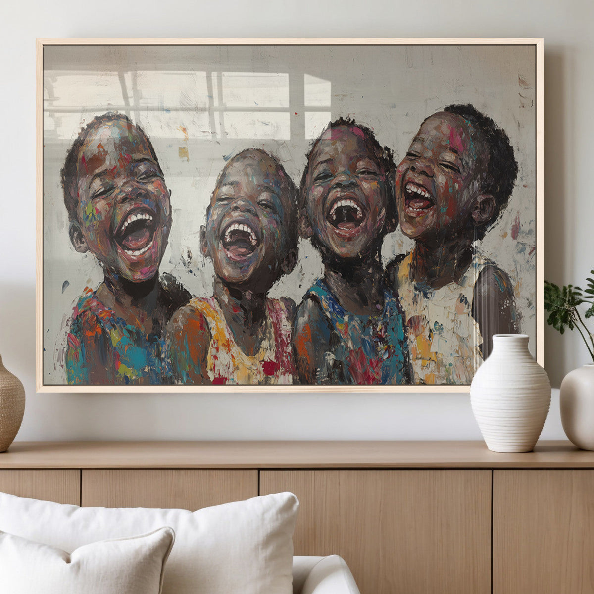 Shai Yossef Print - Joyful Childhood Canvas Wall Art -