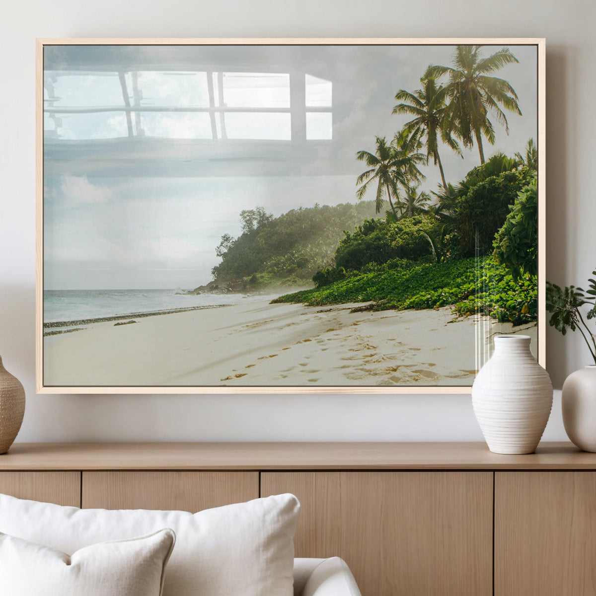 Relaxing Beach Wall Art Canvas Print – Framed Ocean View Art