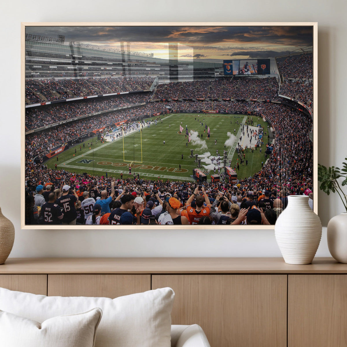 Chicago Bears Soldiers Field Wall Art Canvas Print – Framed