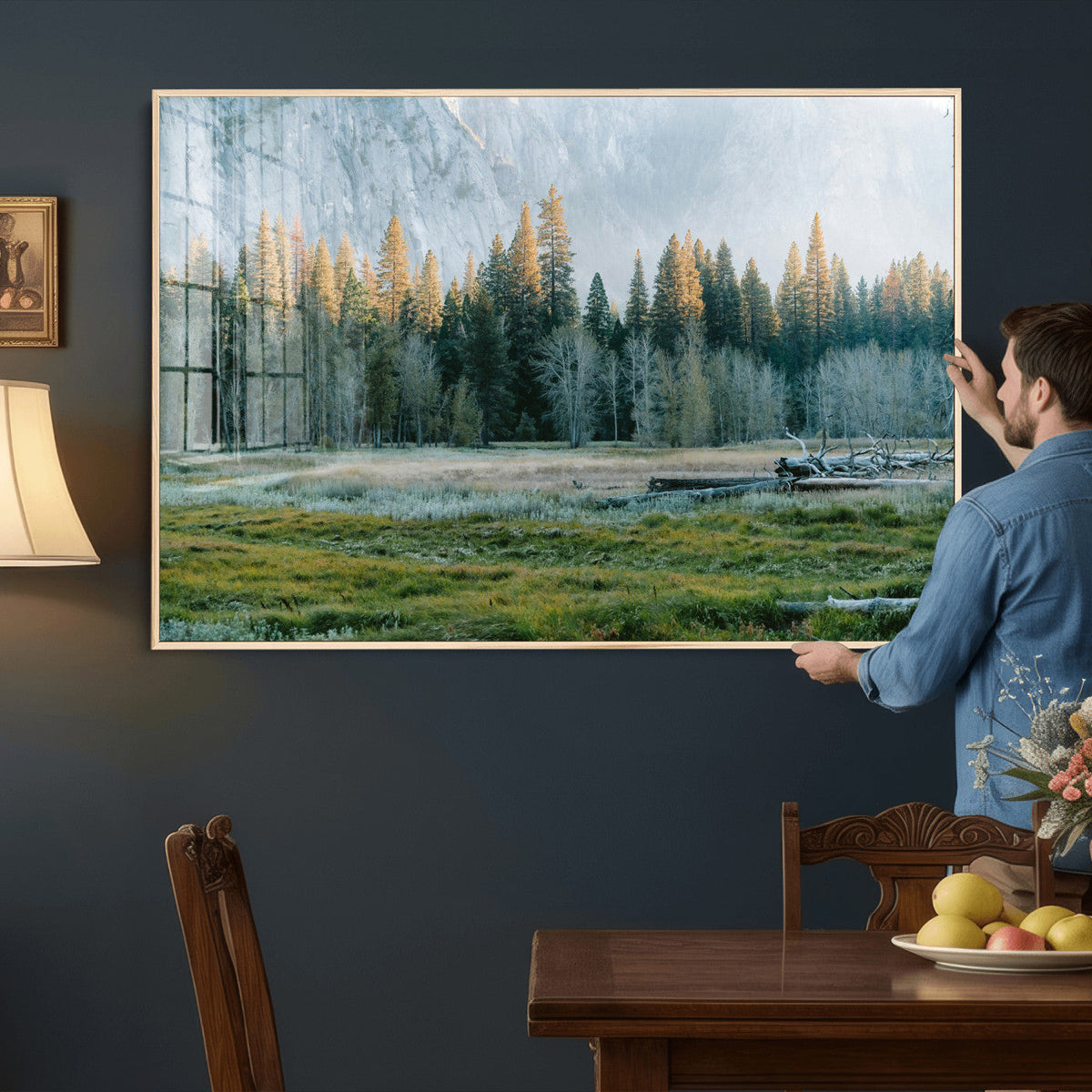 Forest Meadow Wall Art Canvas Print, Pine Tree Landscape