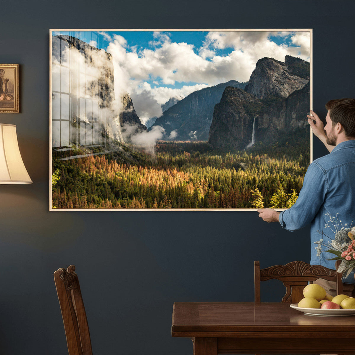 Yosemite Valley River Wall Art Canvas Print