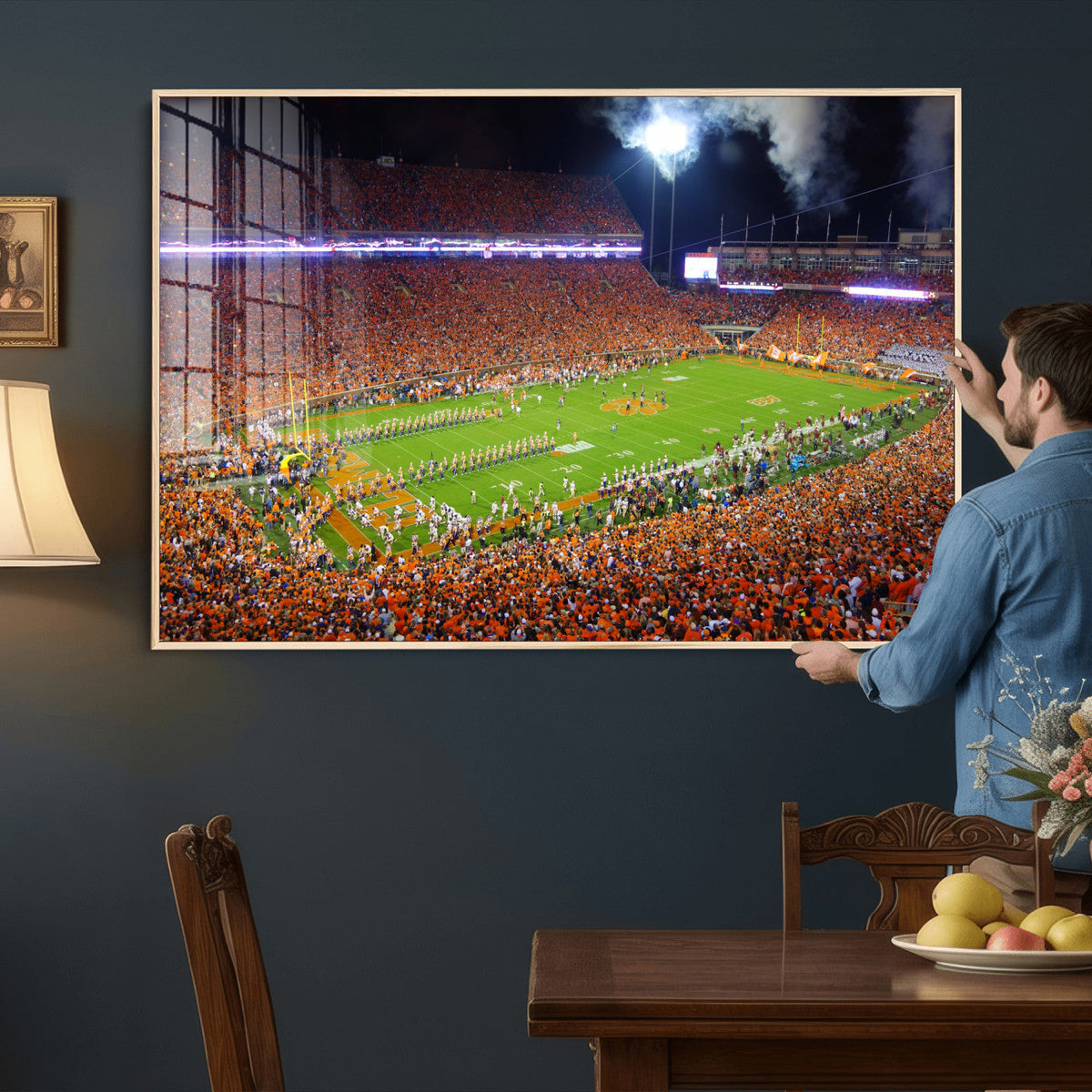 Clemson Football Stadium Wall Art Canvas Print, College