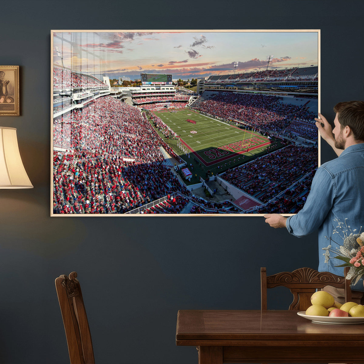 Donald W. Reynolds Razorback Stadium Wall Art Canvas Print –