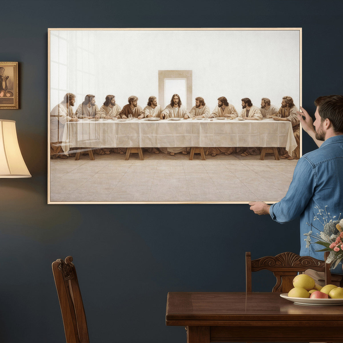 The Last Supper Wall Art Canvas Print, Jesus Christ Biblical