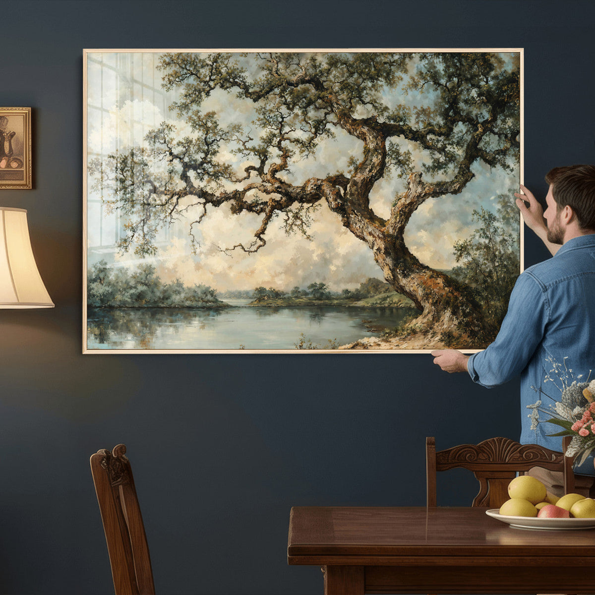 Old Oak Tree Canvas Wall Art, Turner Inspired Romantic