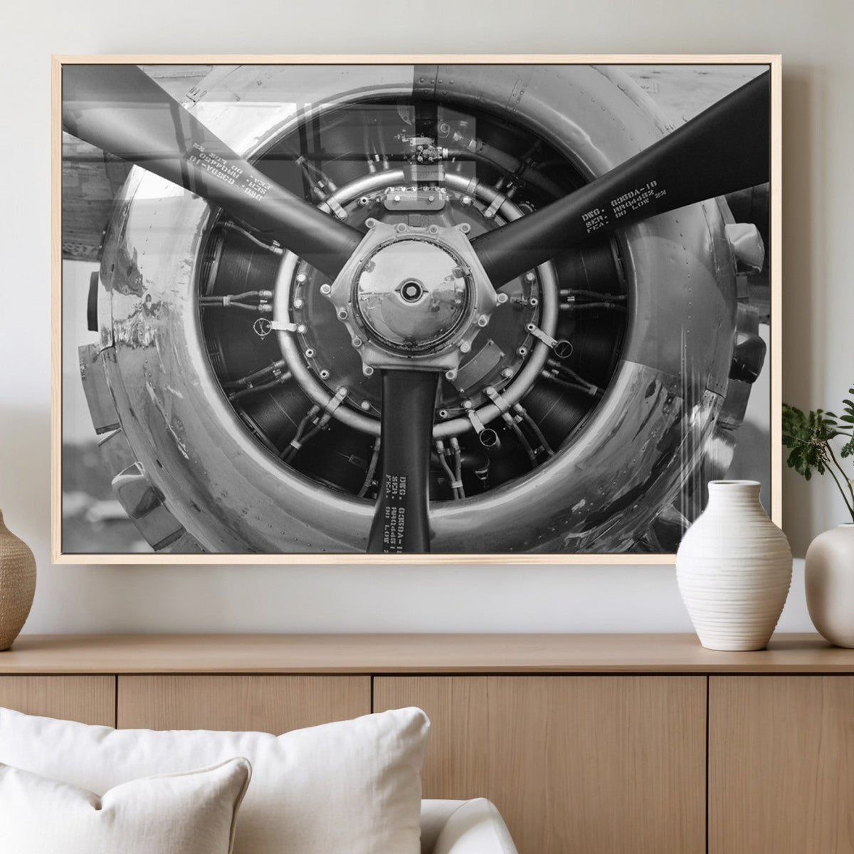 Vintage Airplane Wall Art Canvas Print