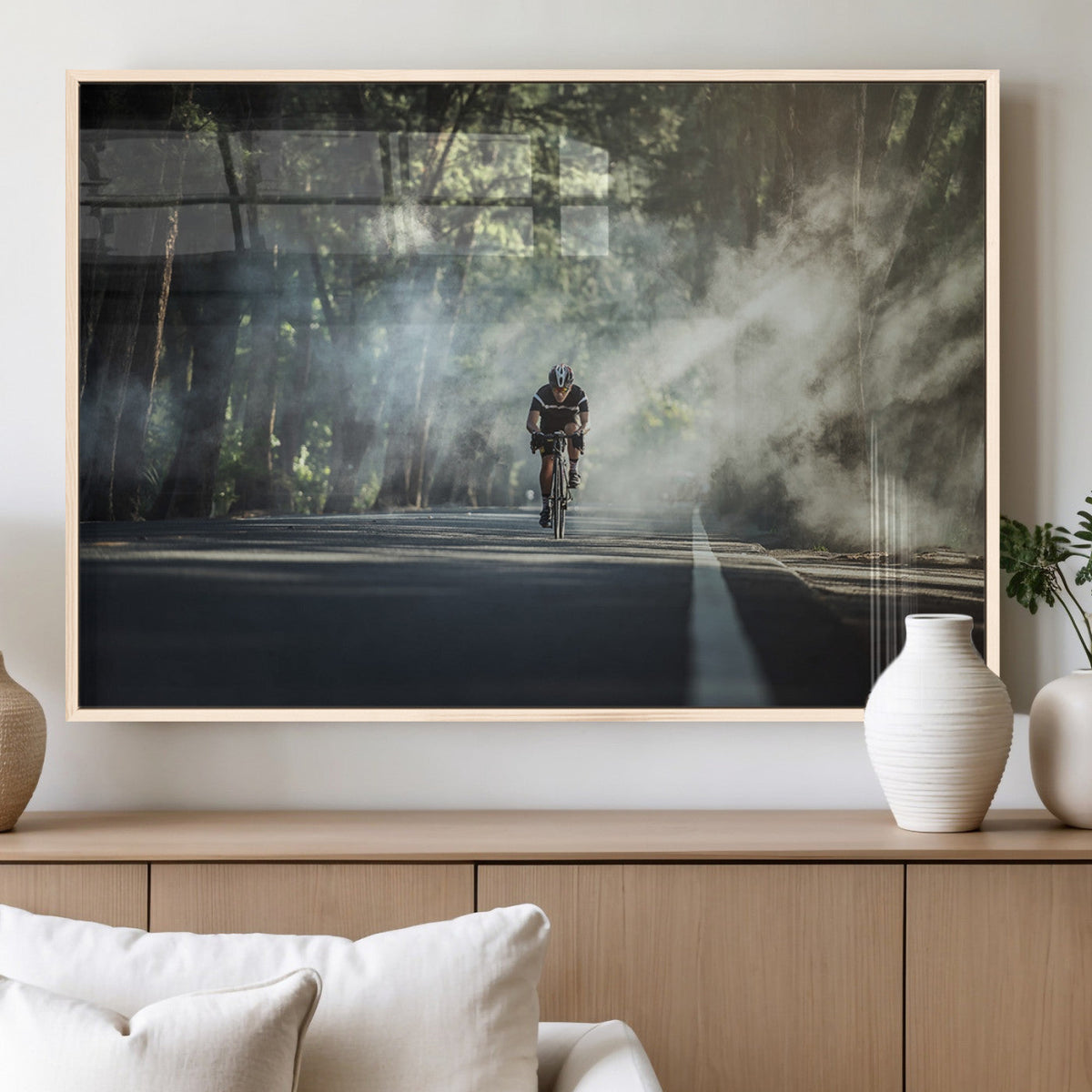 Cycling Road Bike in the Morning, Cycling Road Bike Canvas