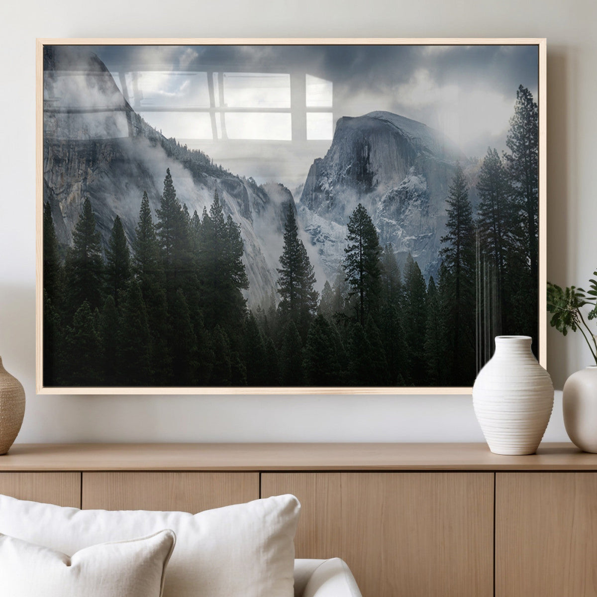 Yosemite National Park El Capitan Foggy Mountain Wall Art |