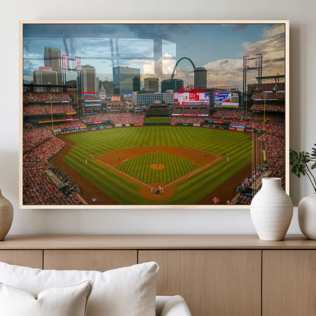 St. Louis Cardinals Baseball Team Print - Busch Stadium Wall
