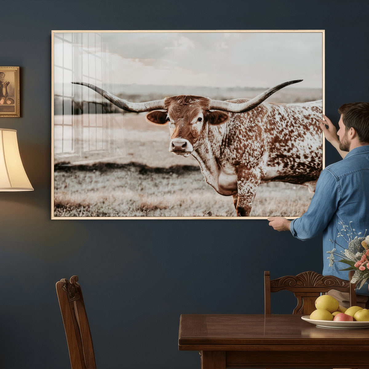 Texas Longhorn Canvas Wall Art Print – Majestic Western