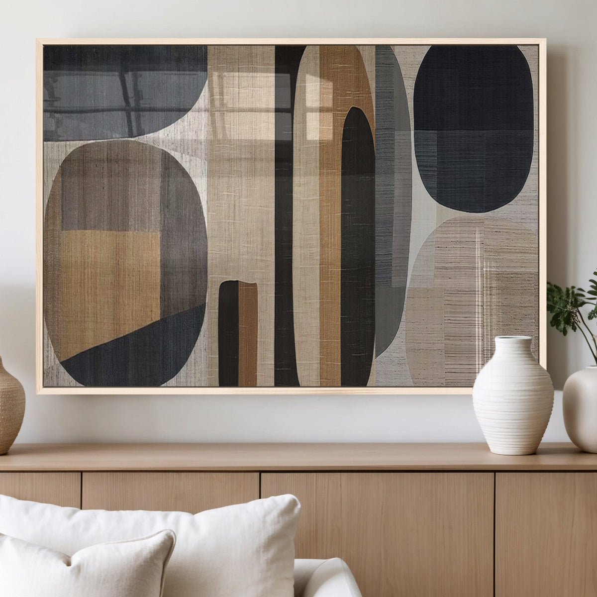 Wabi Sabi Canvas Print - Geometric Abstract Wall Art Canvas