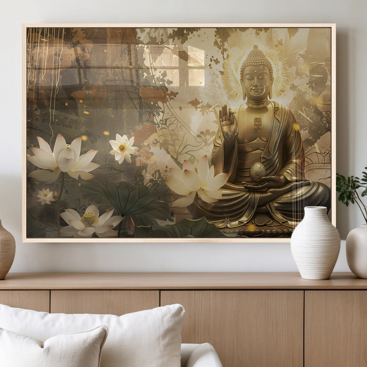 Zen Buddha Wall Art Canvas Print | Peaceful Meditation Decor