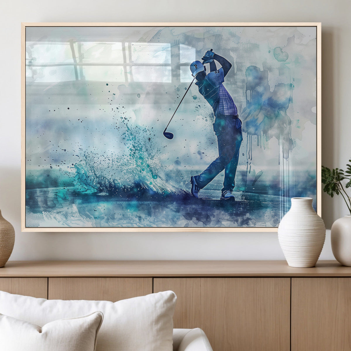 Golf Swing Wall Art Canvas Print - Sports-Inspired
