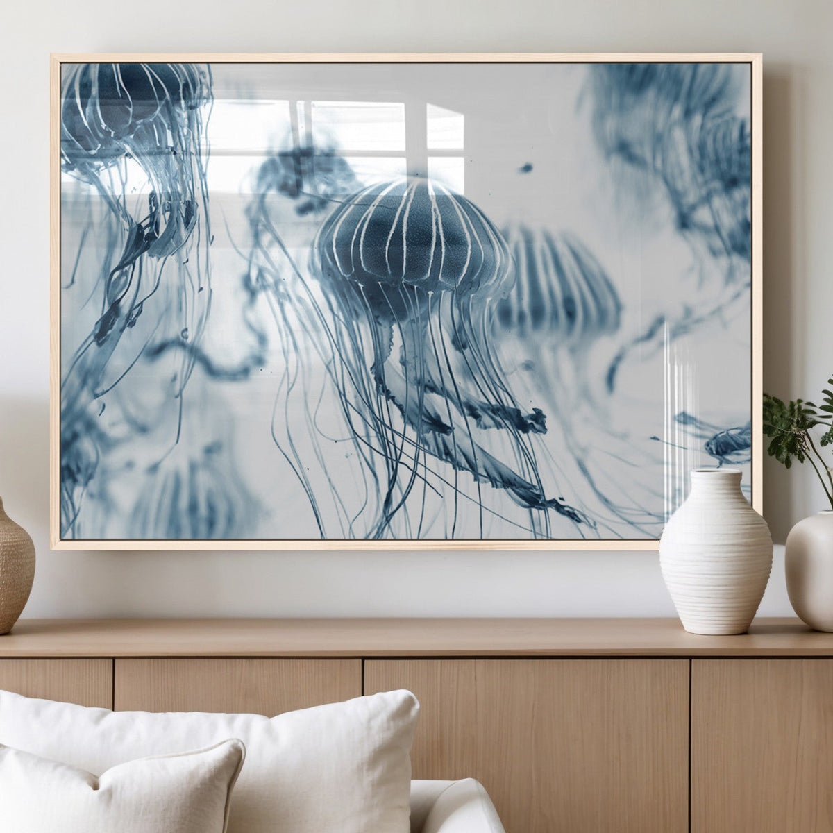 Abstract Jellyfish Canvas Print Wall Art
