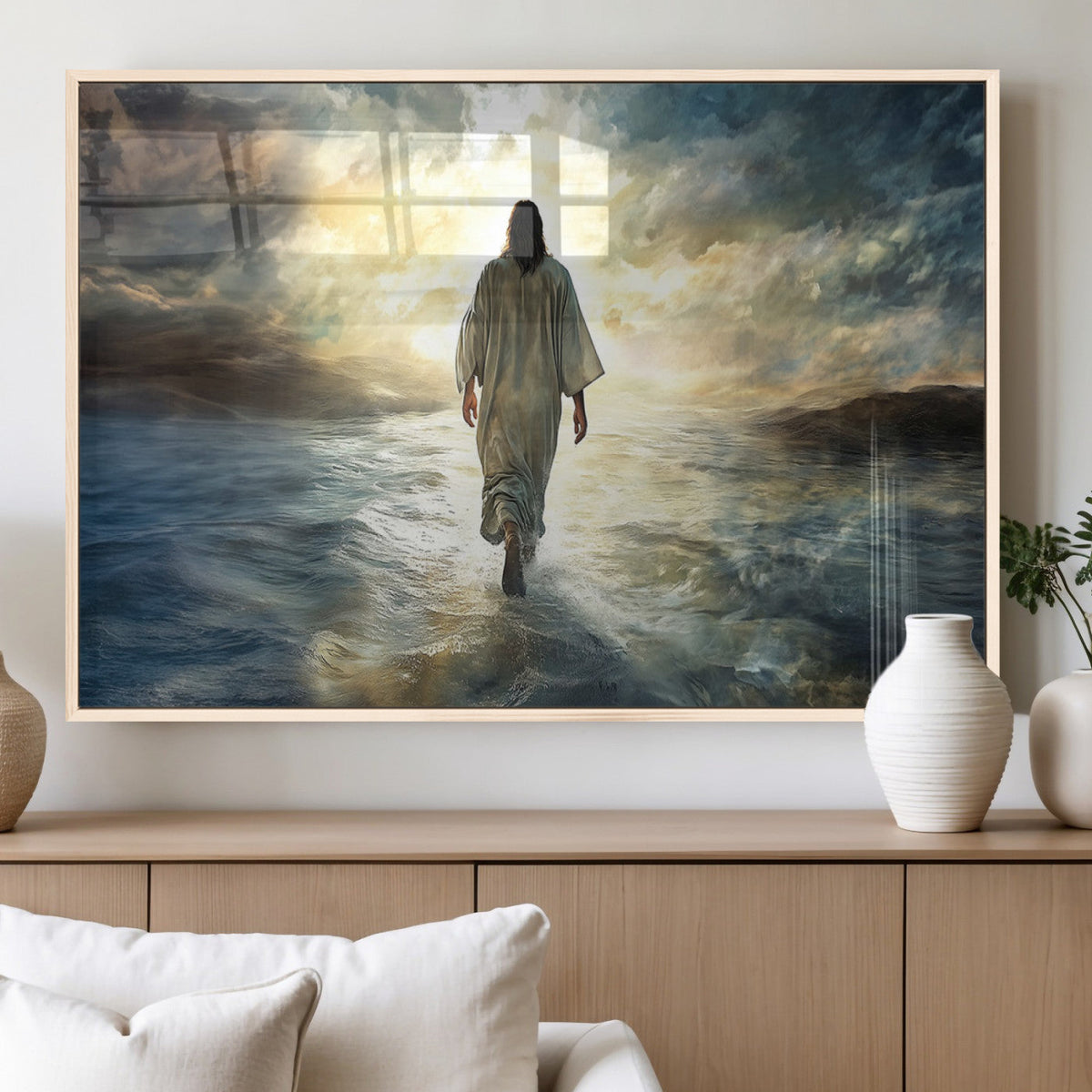 Jesus Walking on Water Wall Art | Canvas Print | Ready to