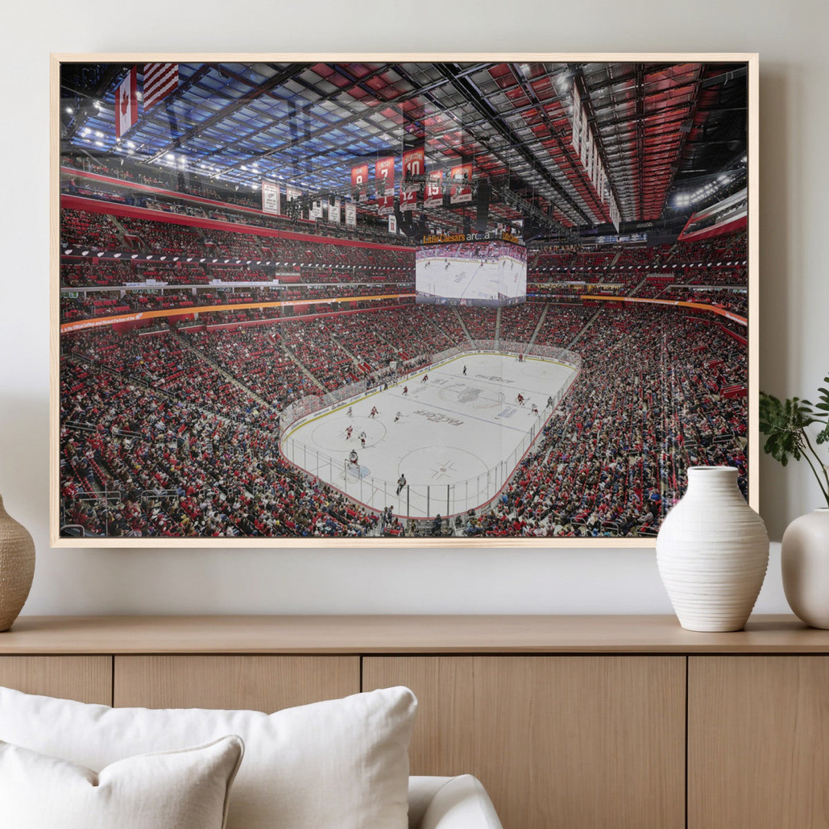Barton Malow Little Caesars Arena Detroit Wall Art Canvas