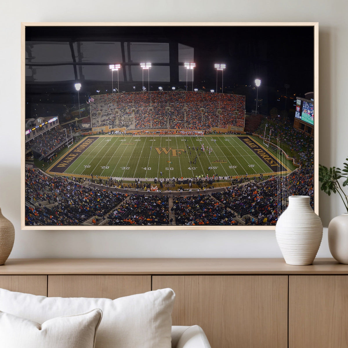 Demon Deacons Print Canvas, Football Team Print -