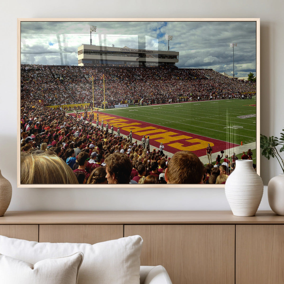Central Michigan University Chippewas Football Team Print -