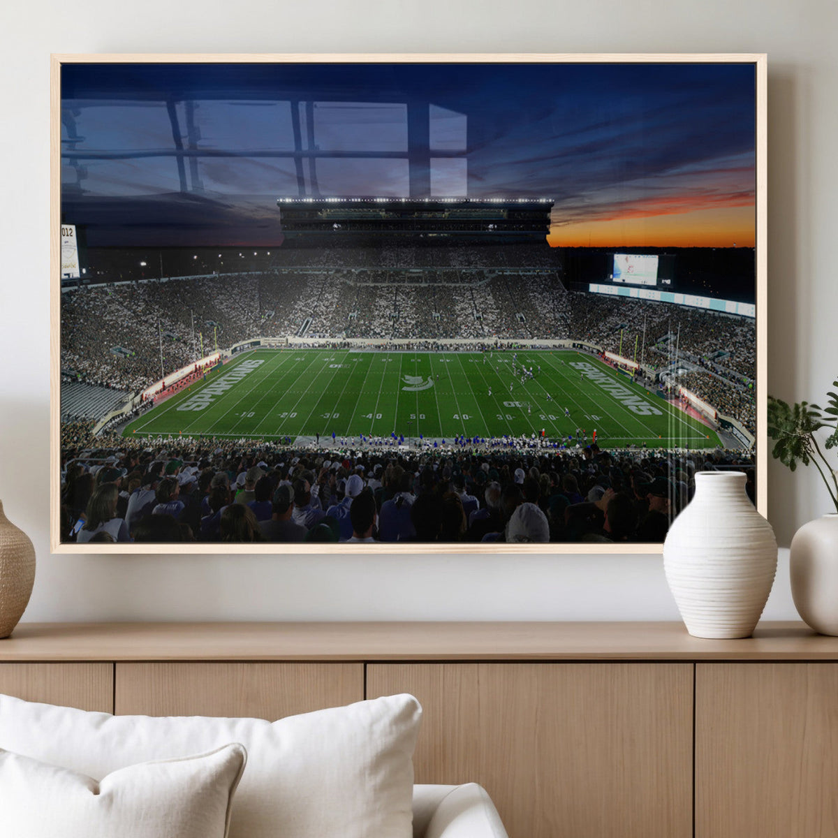 Michigan State Spartans Football Team Print - East Lansing