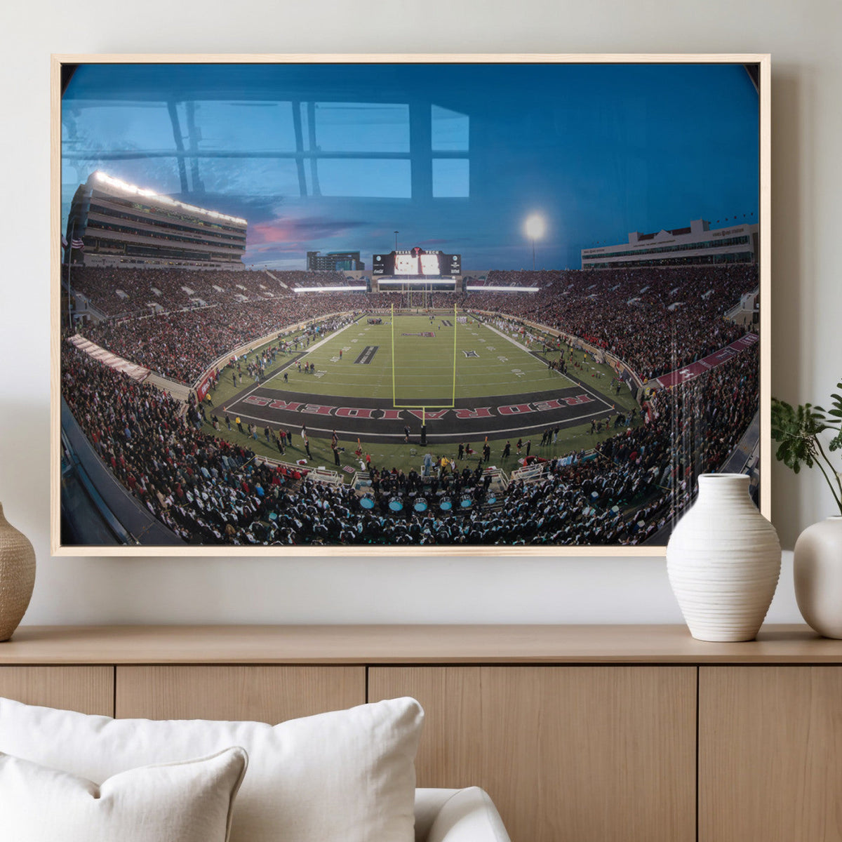 Texas Tech Red Raiders Canvas, Framed Football Team Print -