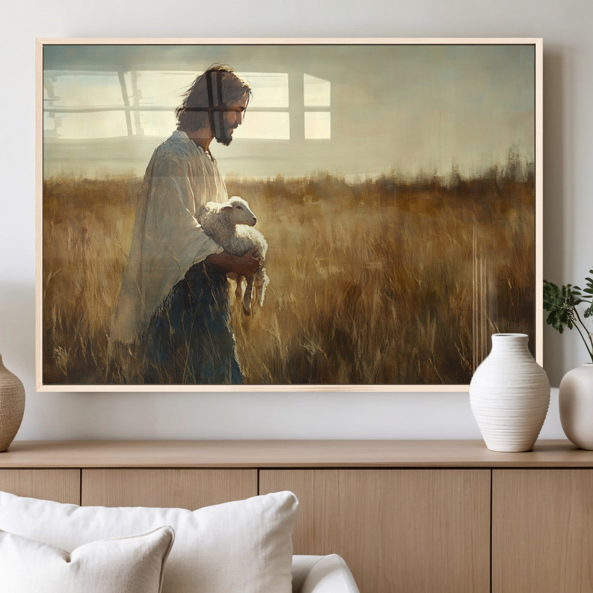 Jesus the Good Shepherd Wall Art Canvas Print -
