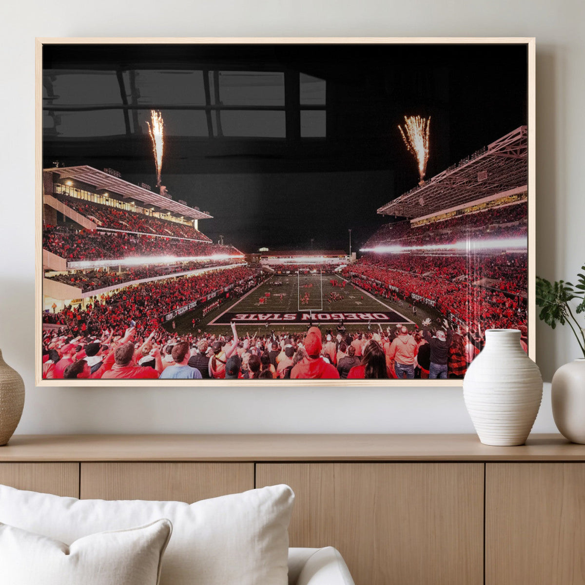 Oregon State Beavers Football Team Print - Corvallis Reser