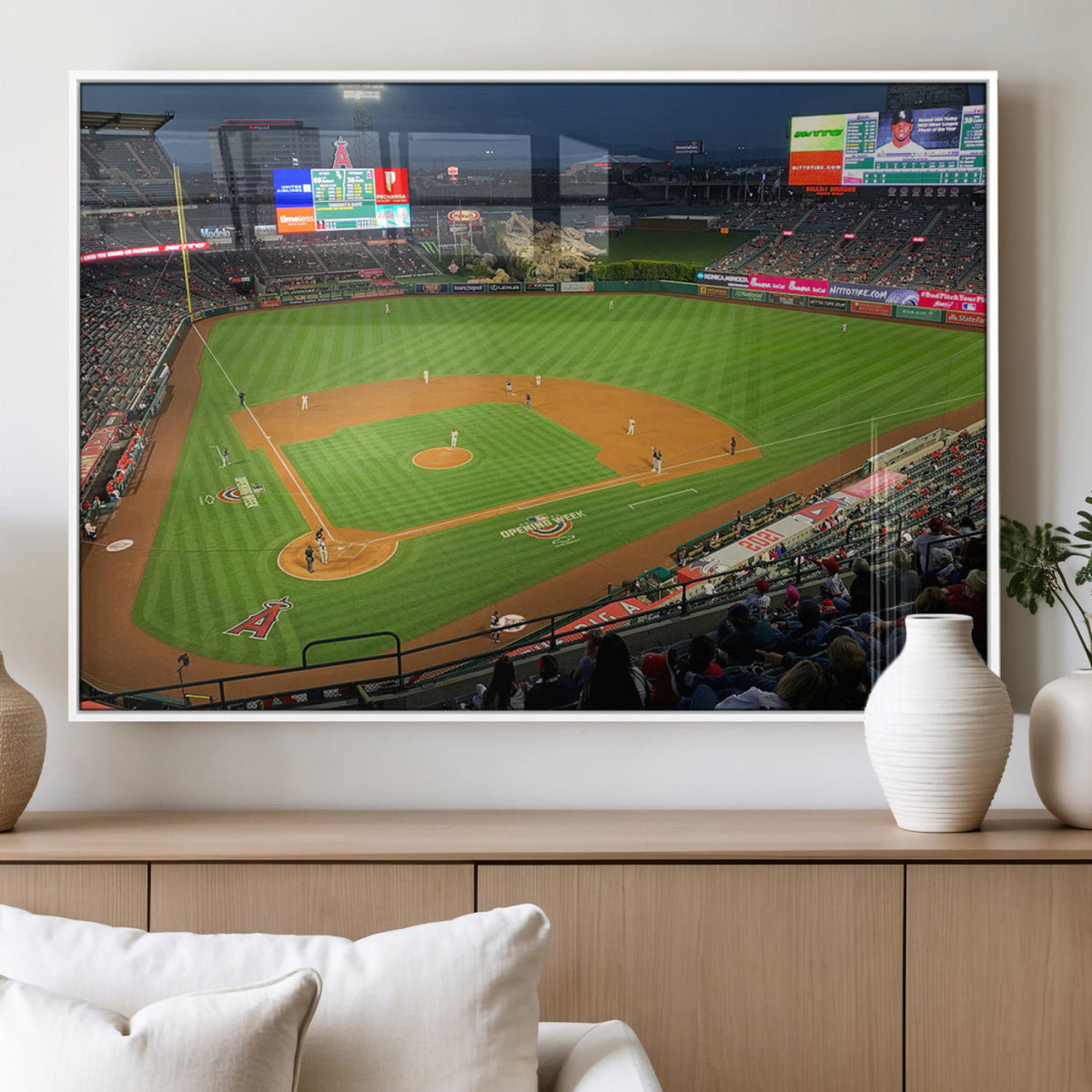 Angel Stadium Aerial Canvas Print – Los Angeles Angels