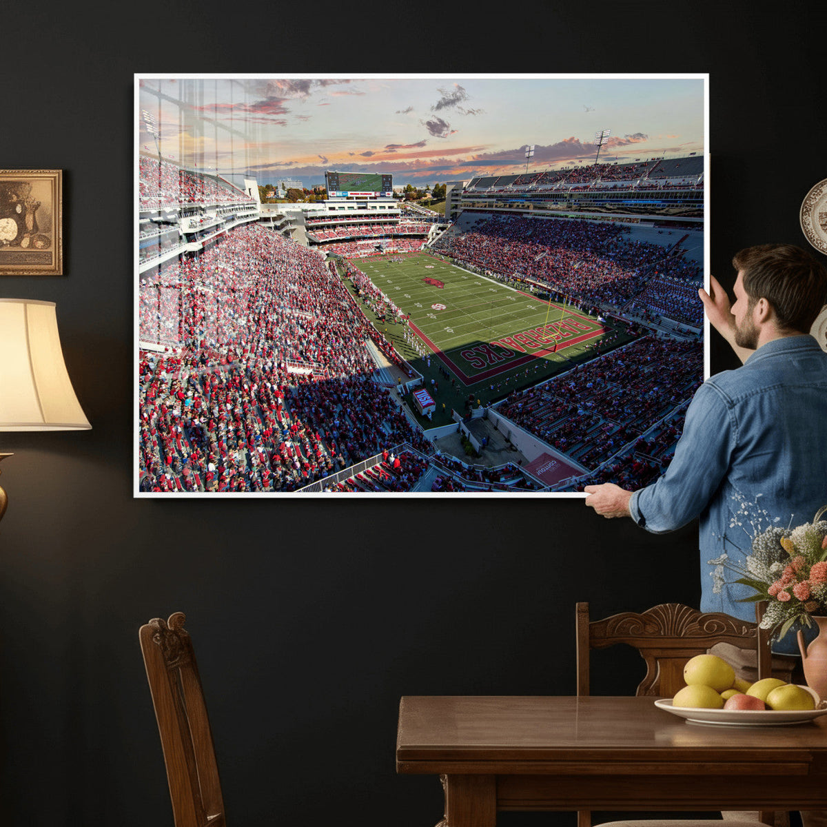 Donald W. Reynolds Razorback Stadium Wall Art Canvas Print –