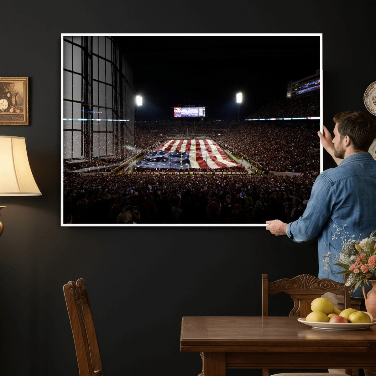 Oklahoma Memorial Stadium Wall Art Canvas Print – Oklahoma