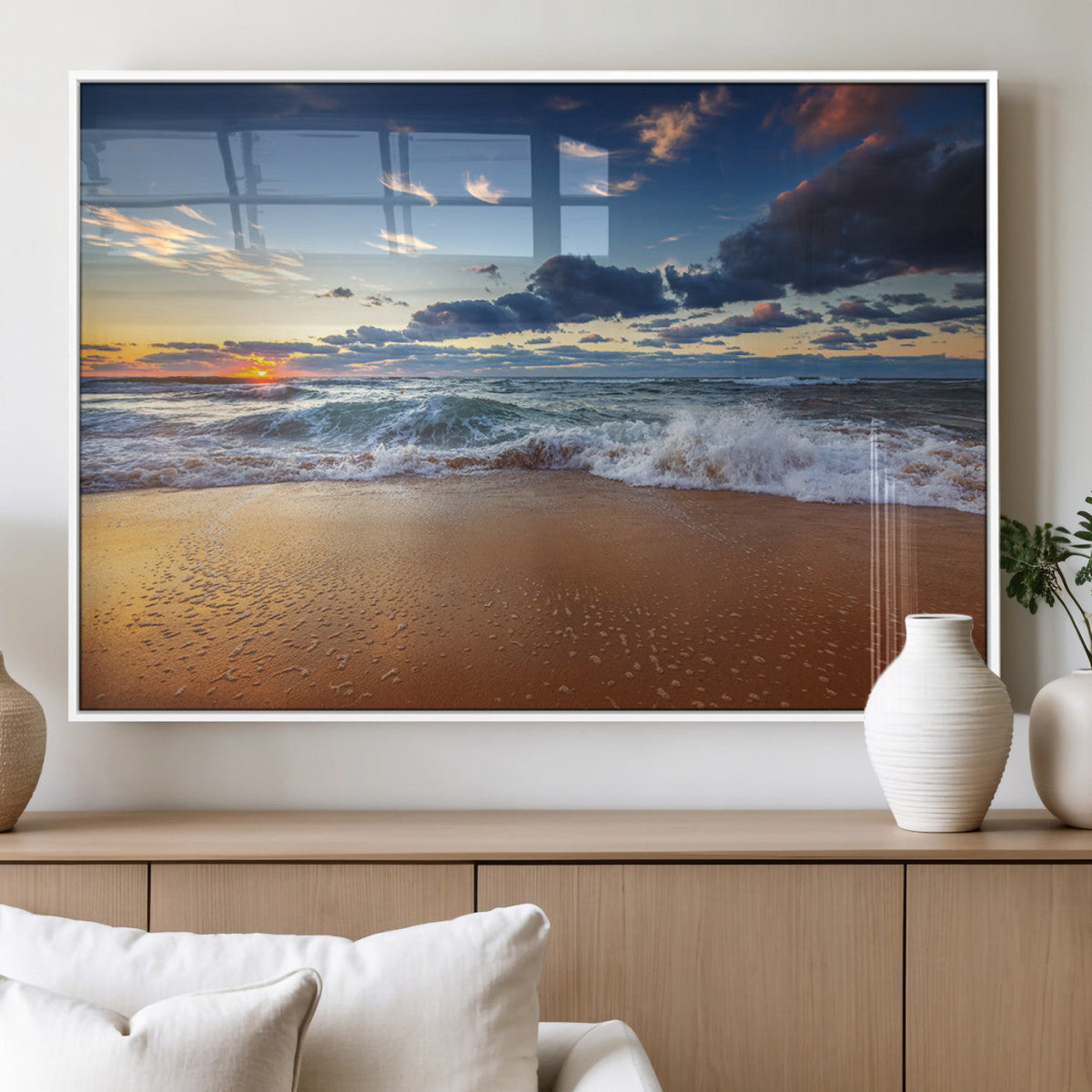 Beach Canvas Wall Art - Coastal Seascape Print for Living