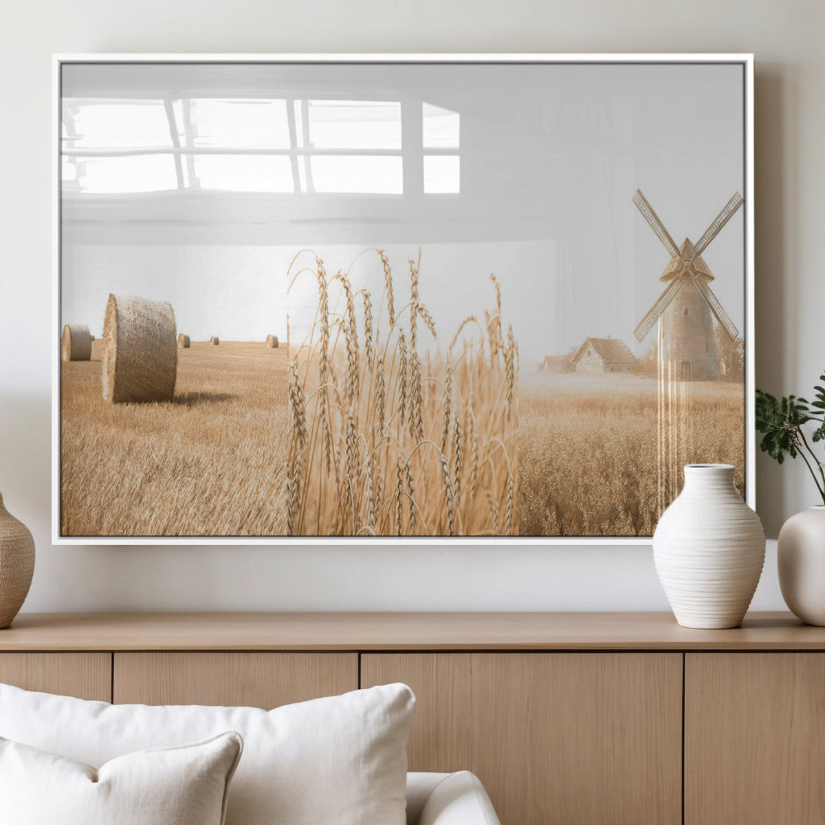 Vintage Farmhouse Triptych Wall Art – Giclée Canvas