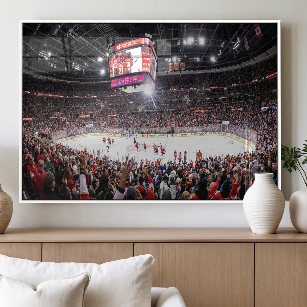 Amerant Bank Arena Wall Art Canvas Print - Basketball Arena