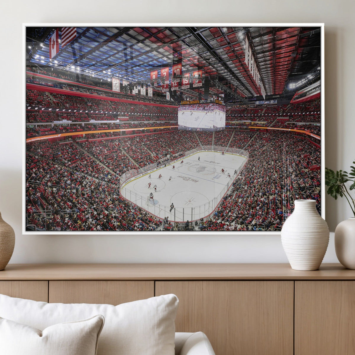 Barton Malow Little Caesars Arena Detroit Wall Art Canvas
