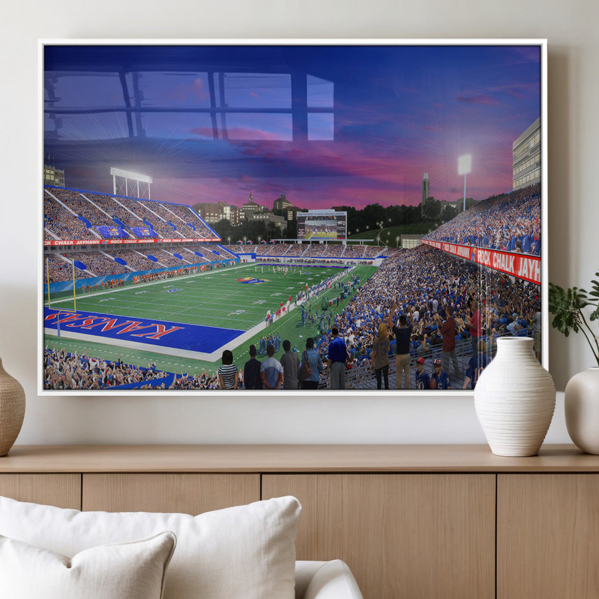 University of Kansas Jayhawks Football Team Print Canvas-