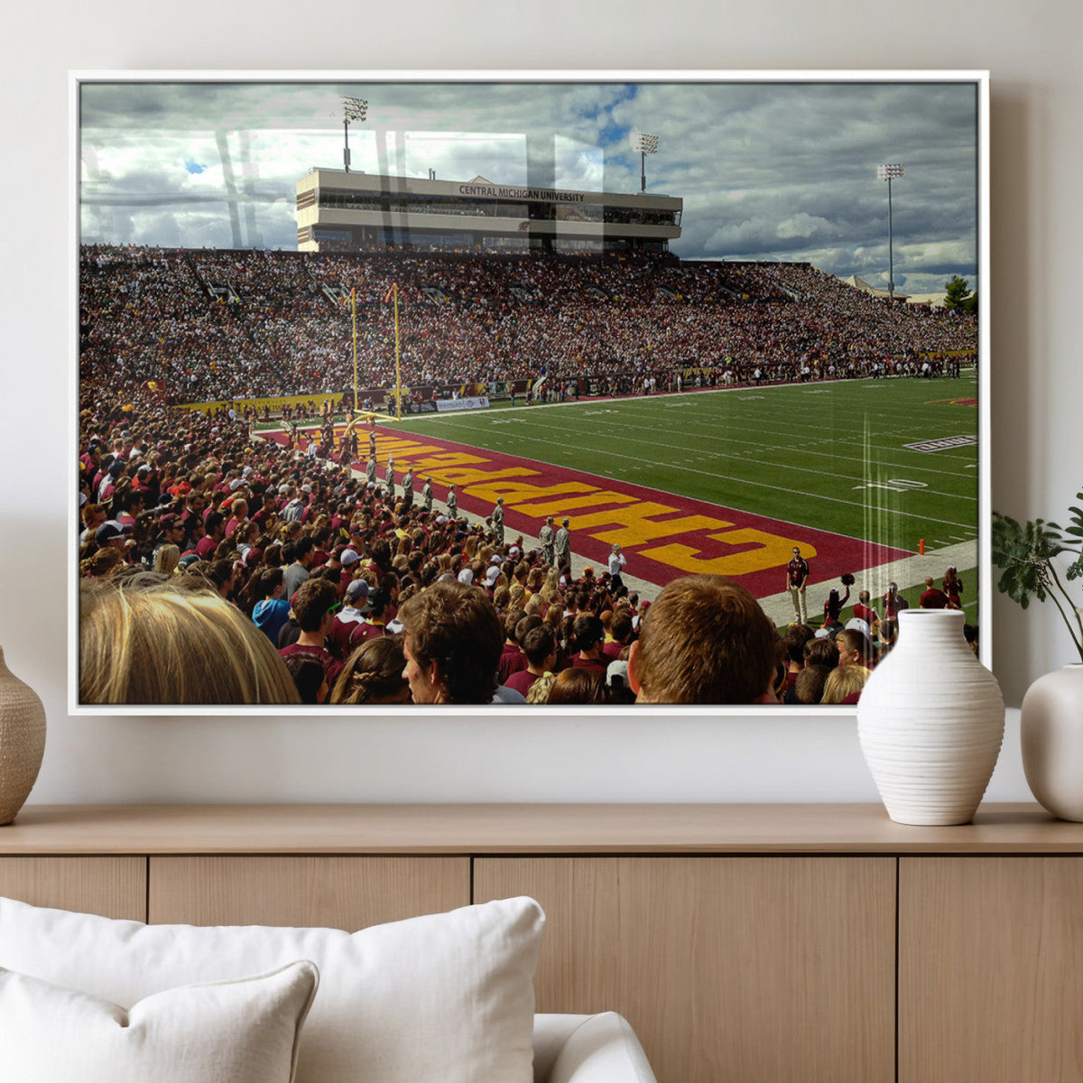 Central Michigan University Chippewas Football Team Print -