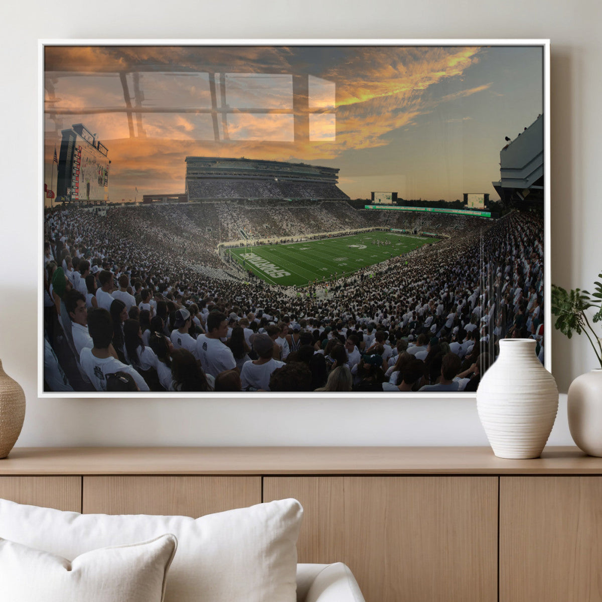 Michigan State Spartans Football Team Print - East Lansing